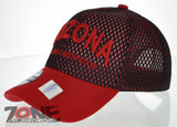 NEW! MESH US ARIZONA THE GRAND CAYON STATE BALL CAP HAT RED