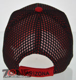 NEW! MESH US ARIZONA THE GRAND CAYON STATE BALL CAP HAT RED