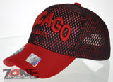 NEW! MESH US CHICAGO ILLINOIS STATE BALL CAP HAT RED