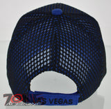 NEW! MESH US LAS VEGAS NEVADA STATE SIN CITY BALL CAP HAT BLUE