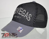 NEW! MESH US LAS VEGAS NEVADA STATE SIN CITY BALL CAP HAT GRAY