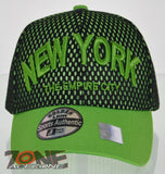 NEW! MESH US NEW YORK STATE THE EMPIRE CITY BALL CAP HAT GREEN