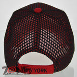 NEW! MESH US NEW YORK STATE THE EMPIRE CITY BALL CAP HAT RED