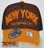 NEW! MESH US NEW YORK STATE THE EMPIRE CITY BALL CAP HAT YELLOW