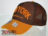 NEW! MESH US NEW YORK STATE THE EMPIRE CITY BALL CAP HAT YELLOW