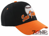 NEW! US SAN FRANCISCO CALIFORNIA SF BASEBALL BALL CAP HAT BLACK ORANGE