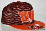 NEW! MESH FLAT BILL SNAPBACK BALL TEXAS TX CAP HAT ORANGE