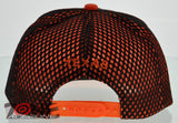 NEW! MESH FLAT BILL SNAPBACK BALL TEXAS TX CAP HAT ORANGE