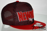 NEW! MESH FLAT BILL SNAPBACK BALL NEW YORK NY CAP HAT RED