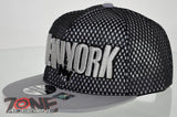 NEW! MESH FLAT BILL SNAPBACK BALL NEW YORK NY CAP HAT GRAY