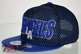 NEW! MESH FLAT BILL SNAPBACK BALL LOS ANGELES CALIFORNIA CAP HAT BLUE
