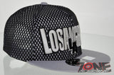 NEW! MESH FLAT BILL SNAPBACK BALL LOS ANGELES CALIFORNIA CAP HAT GRAY