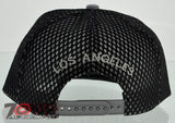 NEW! MESH FLAT BILL SNAPBACK BALL LOS ANGELES CALIFORNIA CAP HAT GRAY