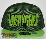 NEW! MESH FLAT BILL SNAPBACK BALL LOS ANGELES CALIFORNIA CAP HAT GREEN