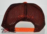 NEW! MESH FLAT BILL SNAPBACK BALL CHICAGO ILLINOIS CAP HAT ORANGE