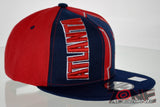 NEW! FLAT BILL SNAPBACK BALL US ATLANTA GEORGIA CAP HAT NAVY RED