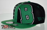 NEW! FLAT BILL SNAPBACK BALL US BOSTON MASSACHUSETTS CAP HAT GREEN BLACK