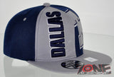NEW! FLAT BILL SNAPBACK BALL US DALLAS TEXAS CAP HAT GRAY NAVY