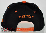 NEW! FLAT BILL SNAPBACK BALL US DETROIT MICHIGAN CAP HAT ORANGE BLACK