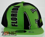 NEW! FLAT BILL SNAPBACK BALL US STATE FLORIDA CAP HAT GREEN BLACK