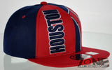 NEW! FLAT BILL SNAPBACK BALL US HOUSTON TEXAS CAP HAT RED NAVY