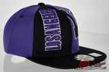 NEW! FLAT BILL SNAPBACK BALL US LOS ANGELES CALIFORNIA CAP HAT BLACK PURPLE