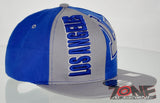 NEW! FLAT BILL SNAPBACK BALL US LOS ANGELES CALIFORNIA CAP HAT GRAY BLUE