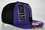 NEW! FLAT BILL SNAPBACK BALL US LOS ANGELES CALIFORNIA CAP HAT PURPLE BLACK