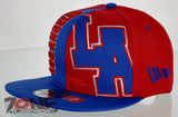 NEW! FLAT BILL SNAPBACK BALL US LOS ANGELES CALIFORNIA CAP HAT BLUE RED