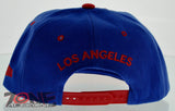 NEW! FLAT BILL SNAPBACK BALL US LOS ANGELES CALIFORNIA CAP HAT RED BLUE