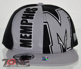 NEW! FLAT BILL SNAPBACK BALL US MENPHIS TENNESSEE CAP HAT GRAY BLACK