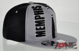 NEW! FLAT BILL SNAPBACK BALL US MENPHIS TENNESSEE CAP HAT GRAY BLACK