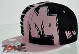 NEW! FLAT BILL SNAPBACK BALL US MIAMI FLORIDA CAP HAT PINK BLACK