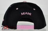 NEW! FLAT BILL SNAPBACK BALL US MIAMI FLORIDA CAP HAT PINK BLACK