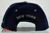 NEW! FLAT BILL SNAPBACK BALL US STATE NEW YORK CAP HAT GRAY NAVY