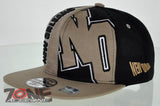 NEW! FLAT BILL SNAPBACK BALL US NEW ORLEANS LOUISIANA CAP HAT TAN BLACK