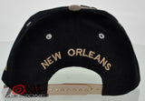 NEW! FLAT BILL SNAPBACK BALL US NEW ORLEANS LOUISIANA CAP HAT TAN BLACK