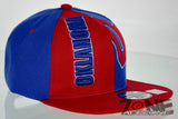 NEW! FLAT BILL SNAPBACK BALL US STATE OKLAHOMA CAP HAT RED BLUE