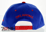 NEW! FLAT BILL SNAPBACK BALL US STATE OKLAHOMA CAP HAT RED BLUE