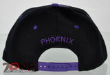 NEW! FLAT BILL SNAPBACK BALL US PHOENIX ARIZONA CAP HAT PURPLE BLACK