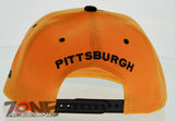 NEW! FLAT BILL SNAPBACK BALL US PITTSBURGH PENNSYLVANIA CAP HAT BLACK YELLOW