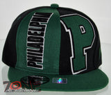 NEW! FLAT BILL SNAPBACK BALL US PHILADELPHIA PENNSYLVANIA CAP HAT GREEN BLACK