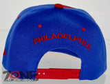 NEW! FLAT BILL SNAPBACK BALL US PHILADELPHIA PENNSYLVANIA CAP HAT RED BLUE