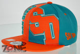 NEW! FLAT BILL SNAPBACK BALL US SAN DIEGO CALIFORNIA CAP HAT ORANGE GREEN