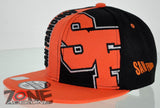 NEW! FLAT BILL SNAPBACK BALL US SAN FRANCISCO CALIFORNIA CAP HAT ORANGE BLACK