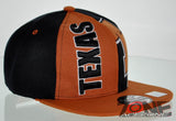 NEW! FLAT BILL SNAPBACK BALL US STATE TEXAS CAP HAT ORANGE BLACK
