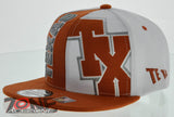NEW! FLAT BILL SNAPBACK BALL US STATE TEXAS CAP HAT ORANGE WHITE