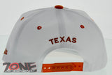 NEW! FLAT BILL SNAPBACK BALL US STATE TEXAS CAP HAT ORANGE WHITE