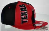 NEW! FLAT BILL SNAPBACK BALL US STATE TEXAS CAP HAT RED BLACK