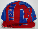 NEW! FLAT BILL SNAPBACK BALL US STATE TEXAS CAP HAT RED BLUE